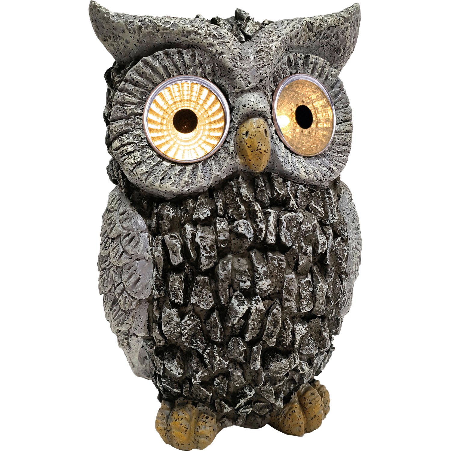 Solar Eule Naturstein 13,5 cm x 11,5 cm x 19,5 cm