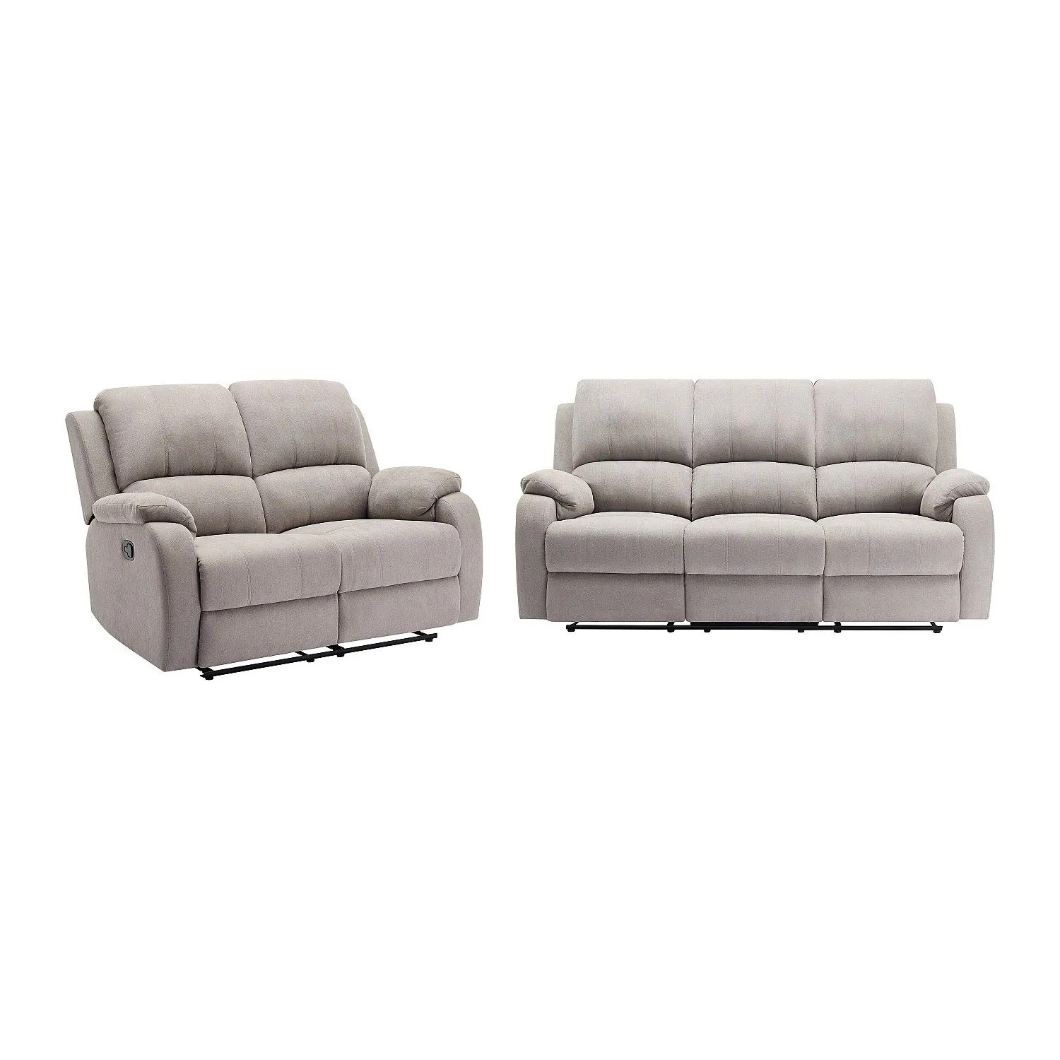 Vente-unique Couchgarnitur Brody Hellgrau 148 cm  202 cm
