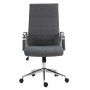 Dunkelgrauer Svita Bürostuhl Office Comfort mit hoher Rückenlehne und verchromtem Gestell.