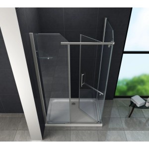 Glasdeals Duschkabine 8 mm Glas Dusche VITA 120 x 80 x 195 cm 3000
