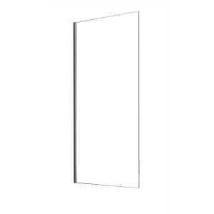 Glasdeals Badewannenaufsatz STURDO, 75x160cm, mit Chromprofil. Duschtrennwand aus Klarglas.