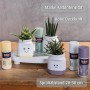 belton Buntlack Perfect Lavendel Flower seidenmatt, 150ml, mit Farbbeispielen in bepflanzten Töpfen.
