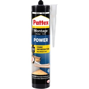 Pattex Montagekleber Power Kartusche 370g für starke Verklebungen.