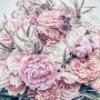 Komar Vliesfototapete Zestful: Nahaufnahme von rosa und weißen Blumen.