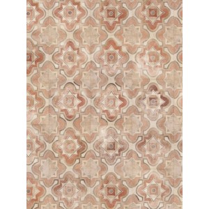 Muster von Parador Laminat Trendtime 5 Malaga in Fliesenoptik mit floralem Muster.