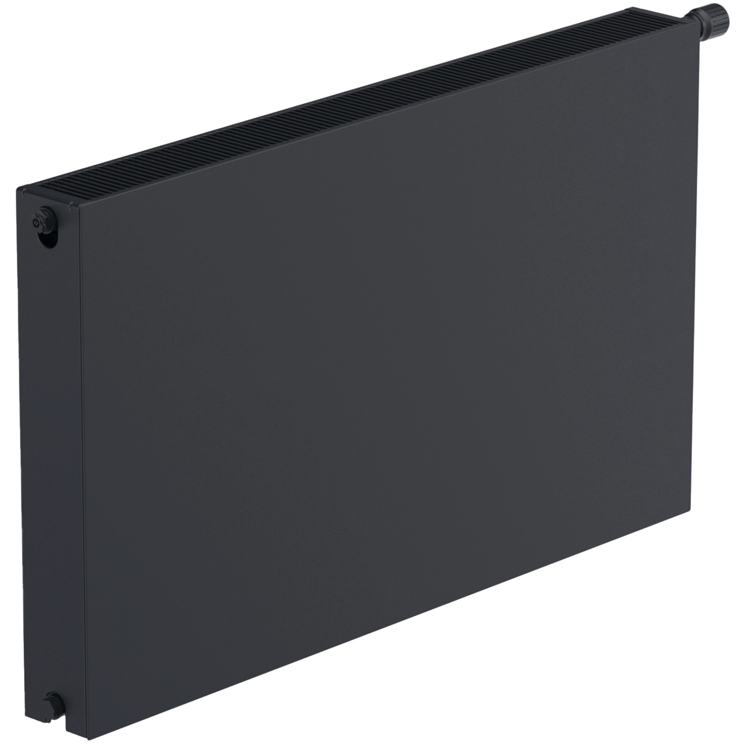 Sanicomfort Universal-Planheizkörper Typ 22 DK, 60x60 cm, in Schwarz Matt. Heizkörper für Neubau & Altbau.