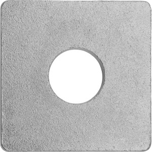 Bauscheibe Eckig Ø 17,5 mm/50 mm x 50 mm Edelstahl A2 5 Stück