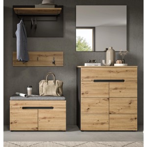 Inn.Furn Garderobe Set 5-teilig Eiche Grau 175 cm mit Soft-Close Cooper