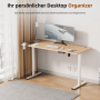 Elektrisch höhenverstellbarer Schreibtisch (120x60cm) mit Ladestation und Anti-Kollisions-System.