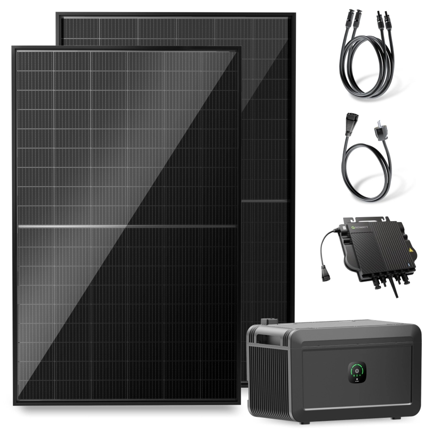 Solakon Balkonkraftwerk 1000W 800W Solaranlage mit Speicher Steckerfertig K günstig online kaufen
