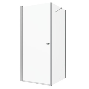 Aquabatos Dusche Pendeltür Duschkabine Eckeinstieg 100 x 75 x 187 cm Duschabtrennung Duschtür mit Seitenwand 5 mm ESG Duschtrennwand Glas Duschwand