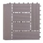 MCW WPC Bodenfliese Sarthe, grau, 30x30cm, mit Abschluss. Holzoptik für Balkon und Terrasse.