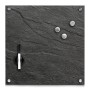 Magnetisches Zeller Memoboard in Schiefer Optik mit Stift und Magneten, 40x40 cm, für Wanddekoration.