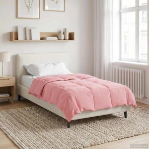 vidaXL Sommerdecke Gepolstert Rosa 140 x 220 cm Mikrofaser 42025947