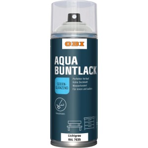 OBI Buntlack Spray, RAL 7035 Lichtgrau, seidenglänzend, 400ml Dose.