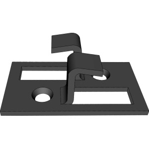 Edelstahlclips Dreamdeck 50er-Set zur verdeckten Zaun-Befestigung.