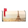 Grüner Banjado US Briefkasten mit Paris Motiv, Stahl, 48x22x16cm.