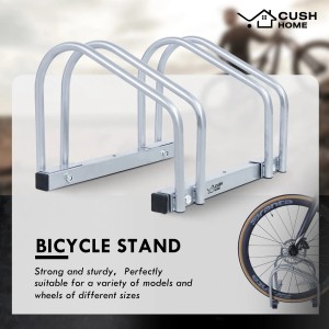 CCLIFE Fahrradständer für 2 Räder bis 65mm Reifenbreite. Bodenmontage für Garage, Keller oder Hof.