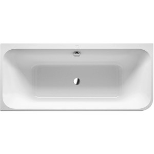 Duravit Happy D.2 Eckbadewanne, 180x80 cm, links, Acryl, weiß, Draufsicht.