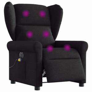 vidaXL Massagesessel Elektrisch Schwarz Stoff 3303366