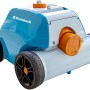 Steinbach Poolrunner Battery + Poolroboter in Blau und Grau mit Rädern.