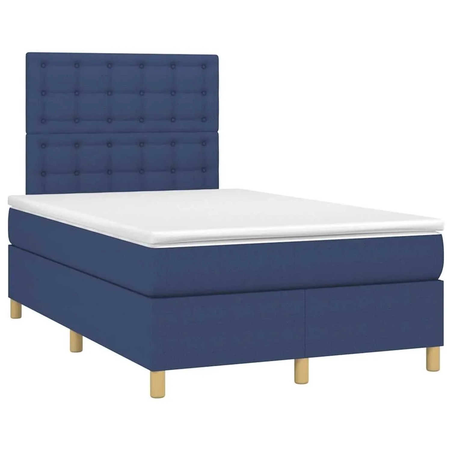 vidaXL Boxspringbett mit Matratze Blau 120x190 cm Stoff 3269964 günstig online kaufen