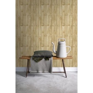 ESTAhome Tapete Holzoptik Beige und Braun 53 cm x 10.05 m