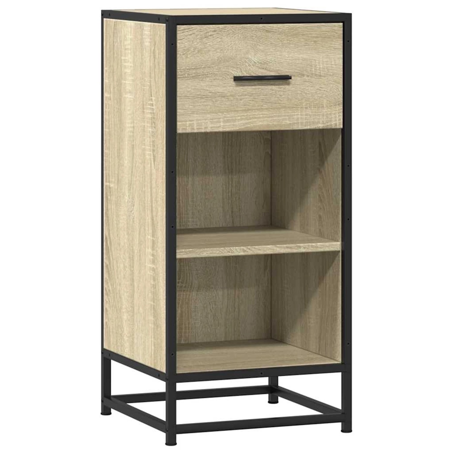 vidaXL Sideboard Sonoma-Eiche 35,5x35x76 cm Holzwerkstoff und Metall 848955 günstig online kaufen