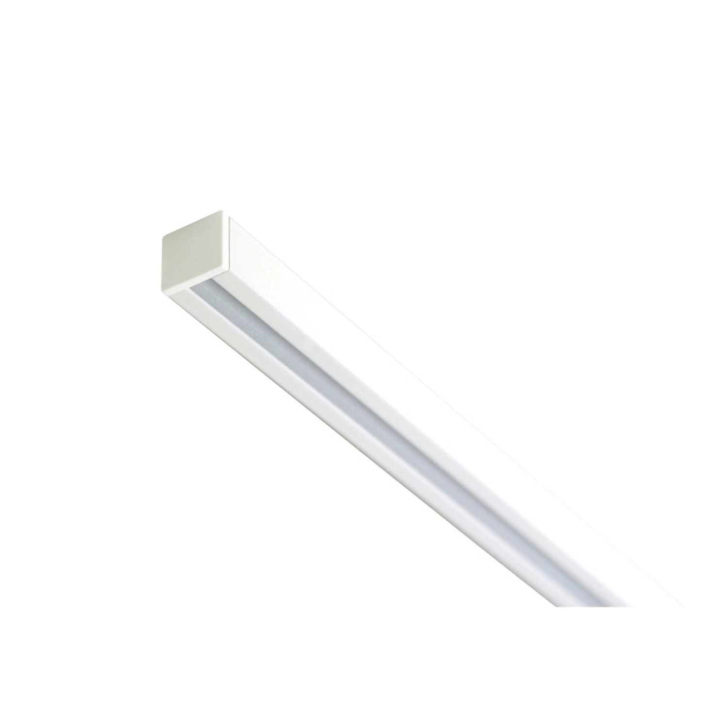 Deco-Raum Gardinenschiene nach Maß 1-Lauf Square Weiß 220cm günstig online kaufen