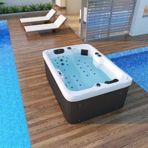 Tronitechnik Whirlpool Levanzo Inkl Heizung Hydromassage Farblicht 190X135Cm 450l Inkl Thermoabdeckung & Treppe