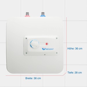 Regent Kleinspeicher REG 10 UT, 10 Liter Warmwasserspeicher für die Untertischmontage.