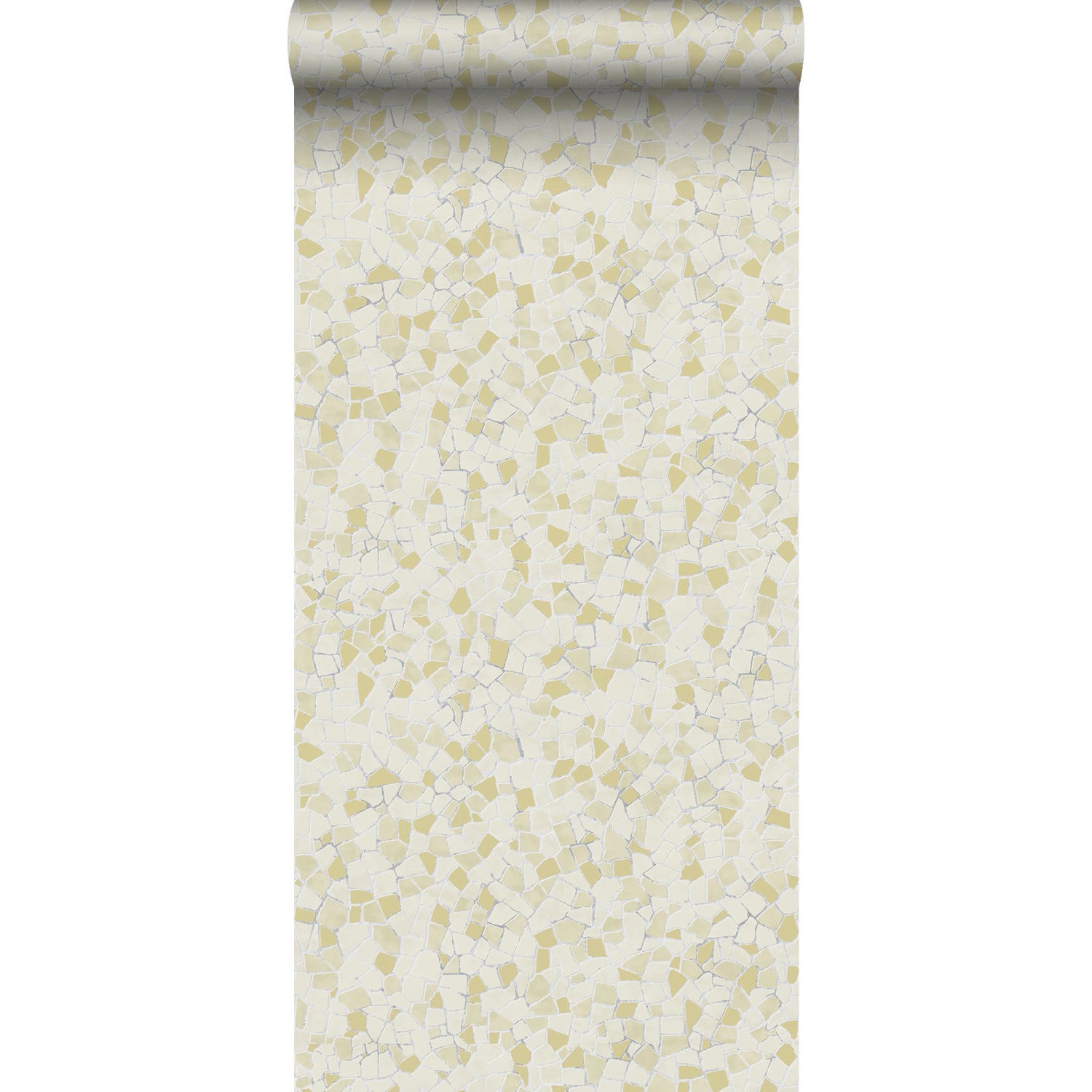 Sanders & Sanders Tapete Mosaik-Fliesen Gelb 53 cm x 10 m günstig online kaufen