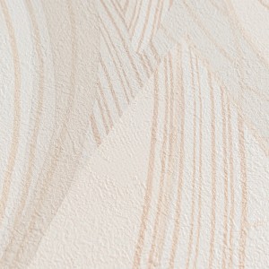 Detailansicht der A.S. Creation Vliestapete mit floralem Blätter-Muster in Creme-Weiß.