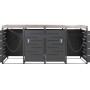 PROREGAL Mülltonnenbox 4er 125x264x84cm 80-240 Liter_5