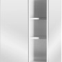 Posseik Spiegelschrank, 60 cm, weiß, mit offenen Türen und zwei Einlegeböden.