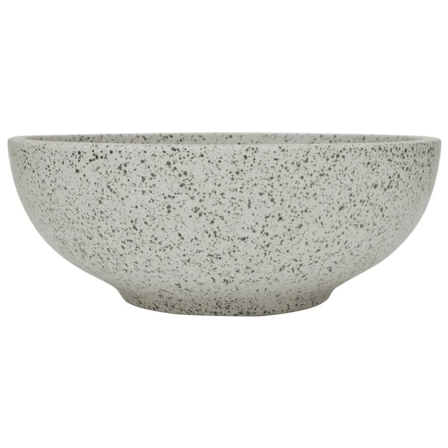 vidaXL Aufsatzwaschbecken Grau Rund Ø41x14 cm Keramik 155059 günstig online kaufen
