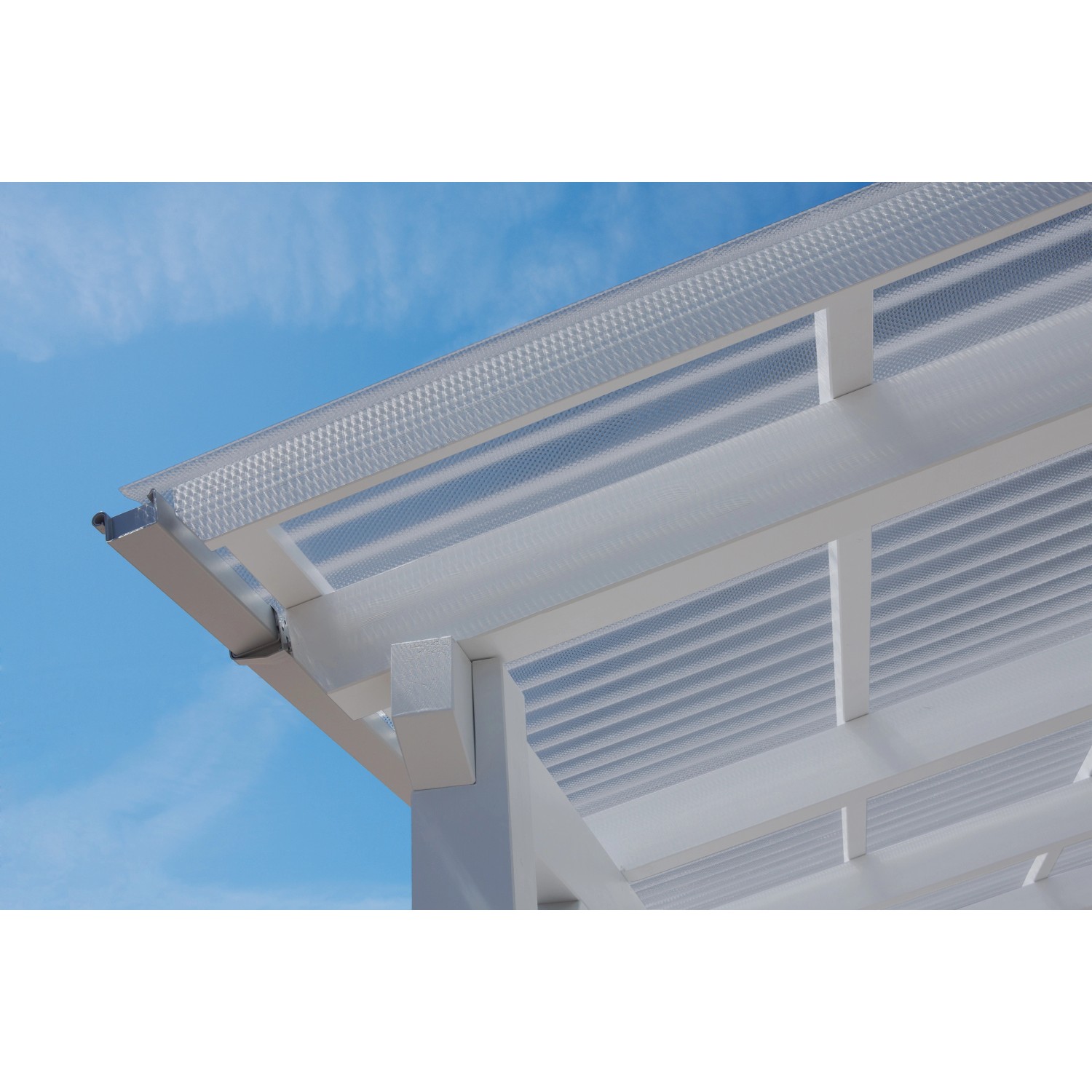 Acryl-Profilplatte Sinus 76/18 Wabe Graphit als Kunststoffbedachung für Carport oder Terrasse.