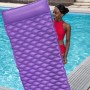 Bestway Luftmatratze Float'n Roll, lila, 213x86 cm, mit Liegefläche im Pool.