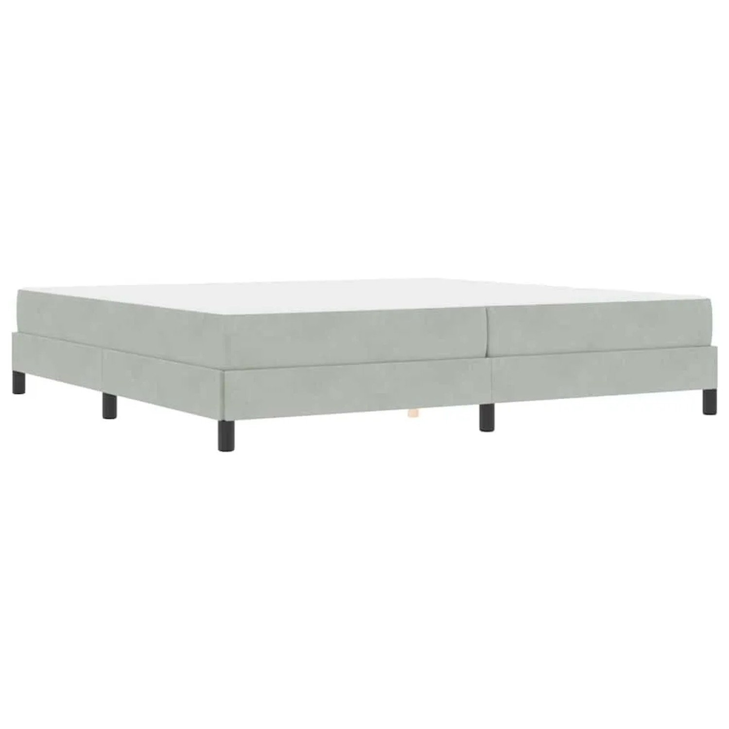 vidaXL Boxspringbett mit Matratze Hellgrau 200 x 200 cm Stoff 3398713 günstig online kaufen