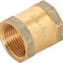 Rotguss Gewindemuffe 24,1 mm (Rp 3/4) für die schnelle Rohrverbindung.