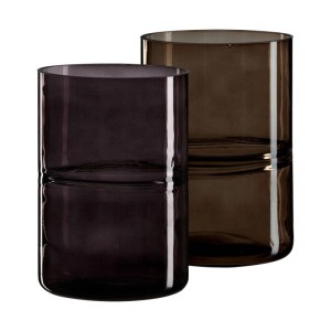 Ritzenhoff & Breker Larissa Windlicht 20 cm 2er Set Anthrazit-Braun