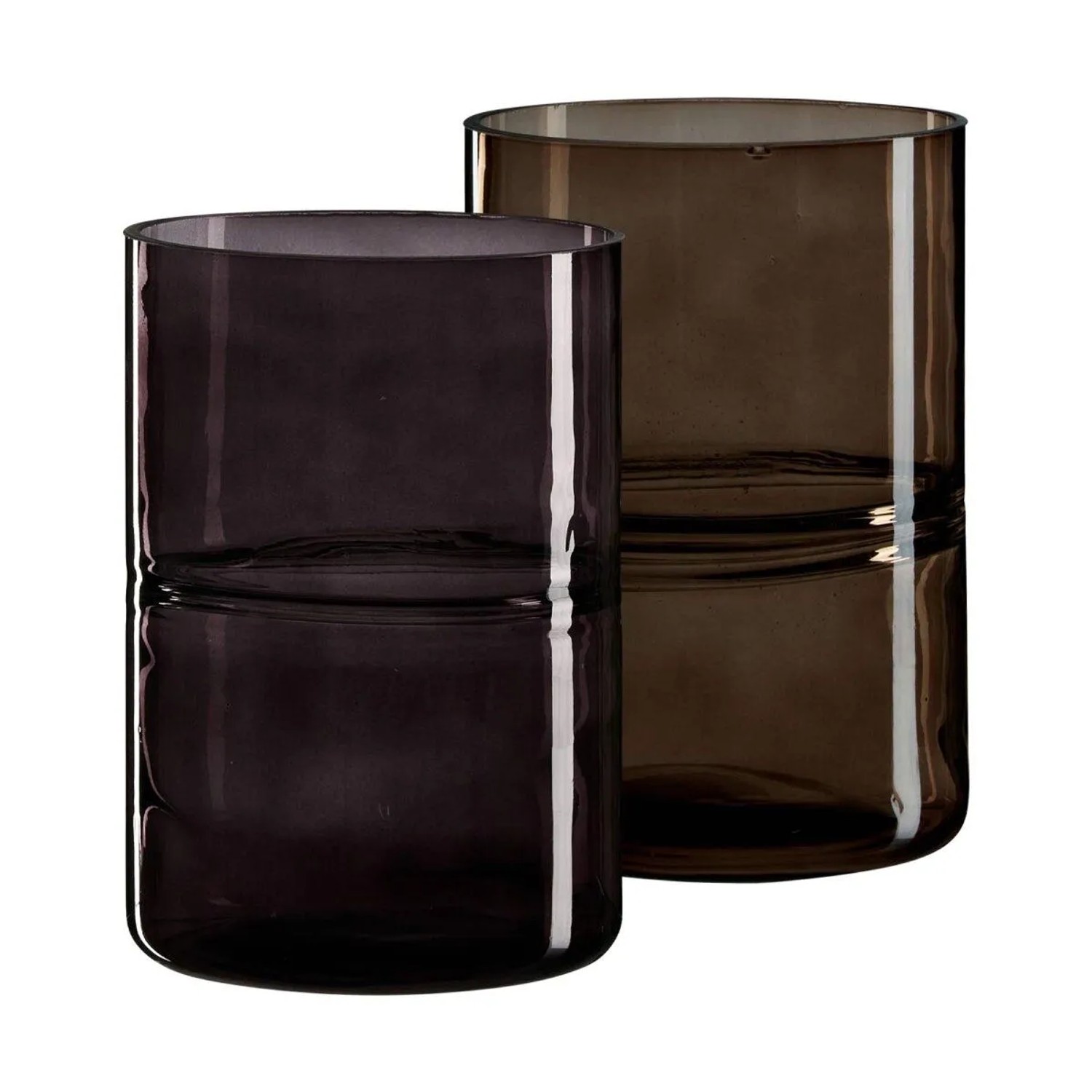 Ritzenhoff & Breker Larissa Windlicht 20 cm 2er Set Anthrazit-Braun