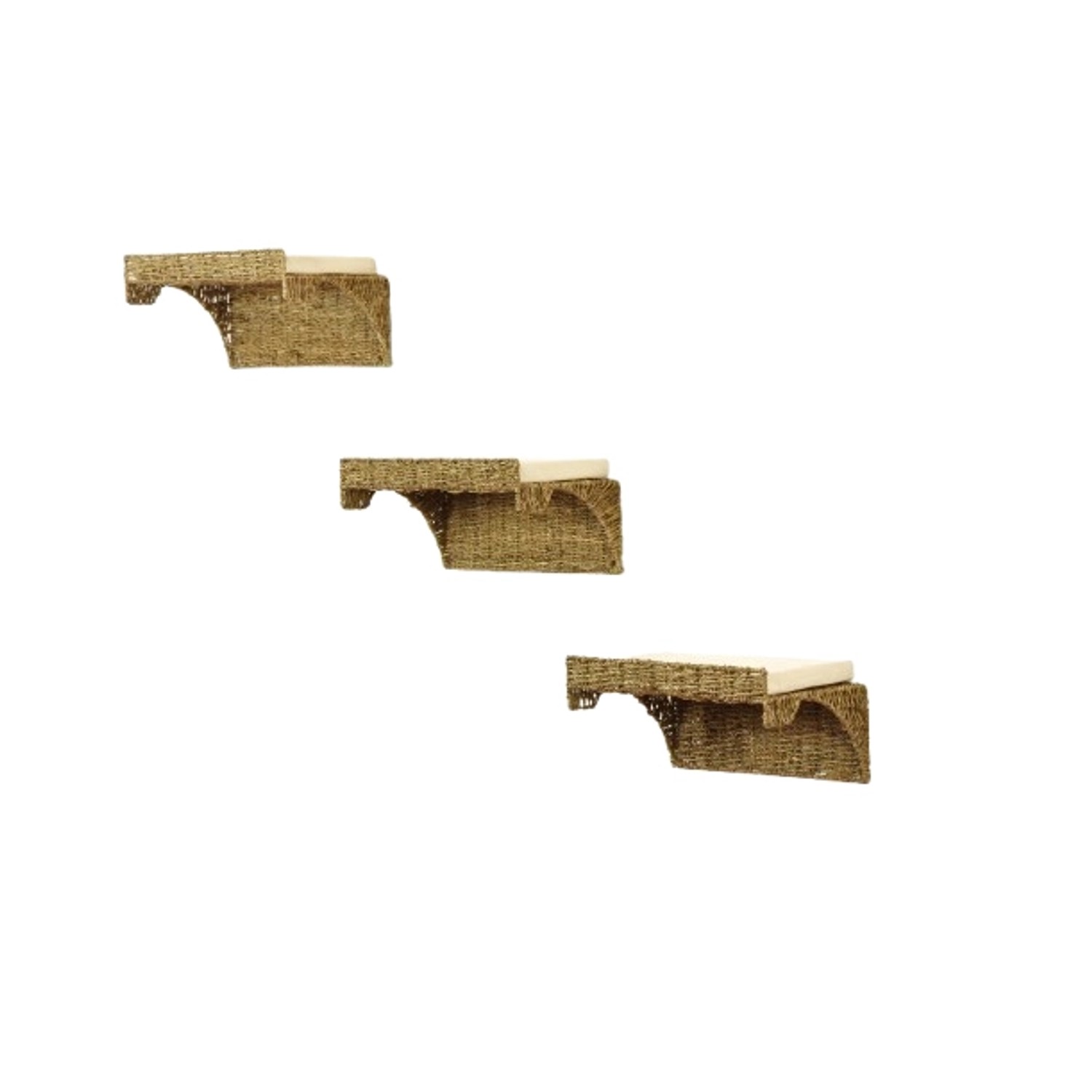 Rohrschneider Wandmulde Seegras Ruheoase für Katzen Farbe Natur 3er Set