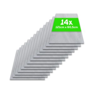GARMIO® 14x Hohlkammerstegplatten, 6mm, 121x60,5 cm für Gewächshäuser.