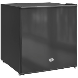 Schwarzer HOMCOM Mini-Gefrierschrank, 35L Gefrierbox für z.B. Camping & Büro.