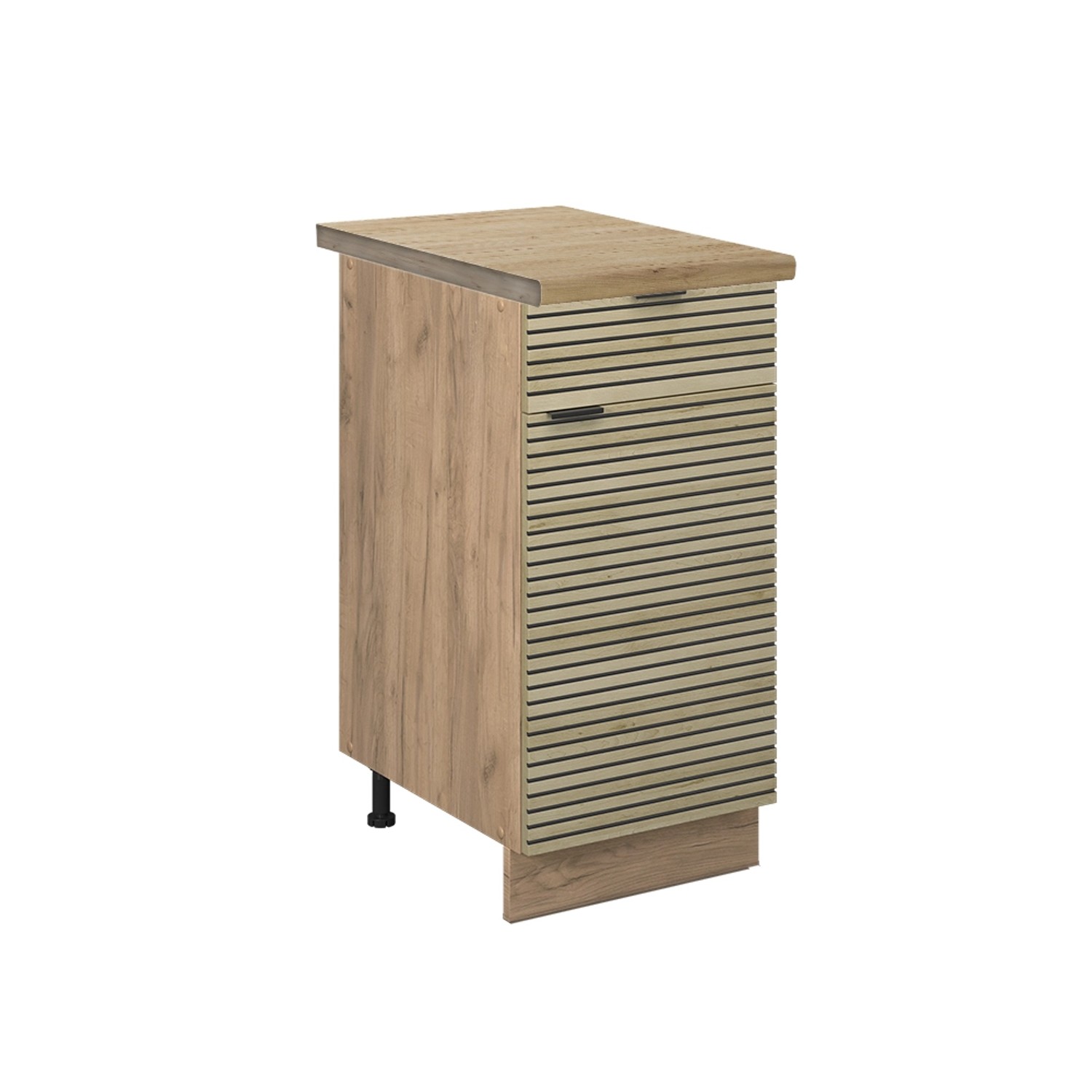 Vicco Küchenunterschrank Fame-Line Schubladenschrank für die Küche Eiche Paneel 40 cm AP Eiche