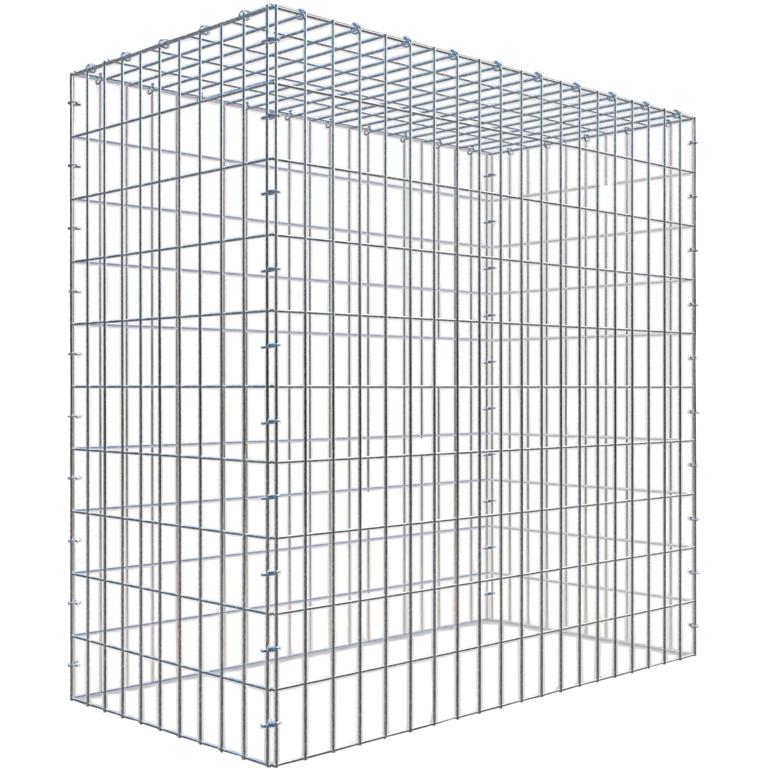 Gabiona C-Ring-Gabione-Anbaukorb Typ 3 100 x 100 x 50 cm Maschenw 5 x 10 cm