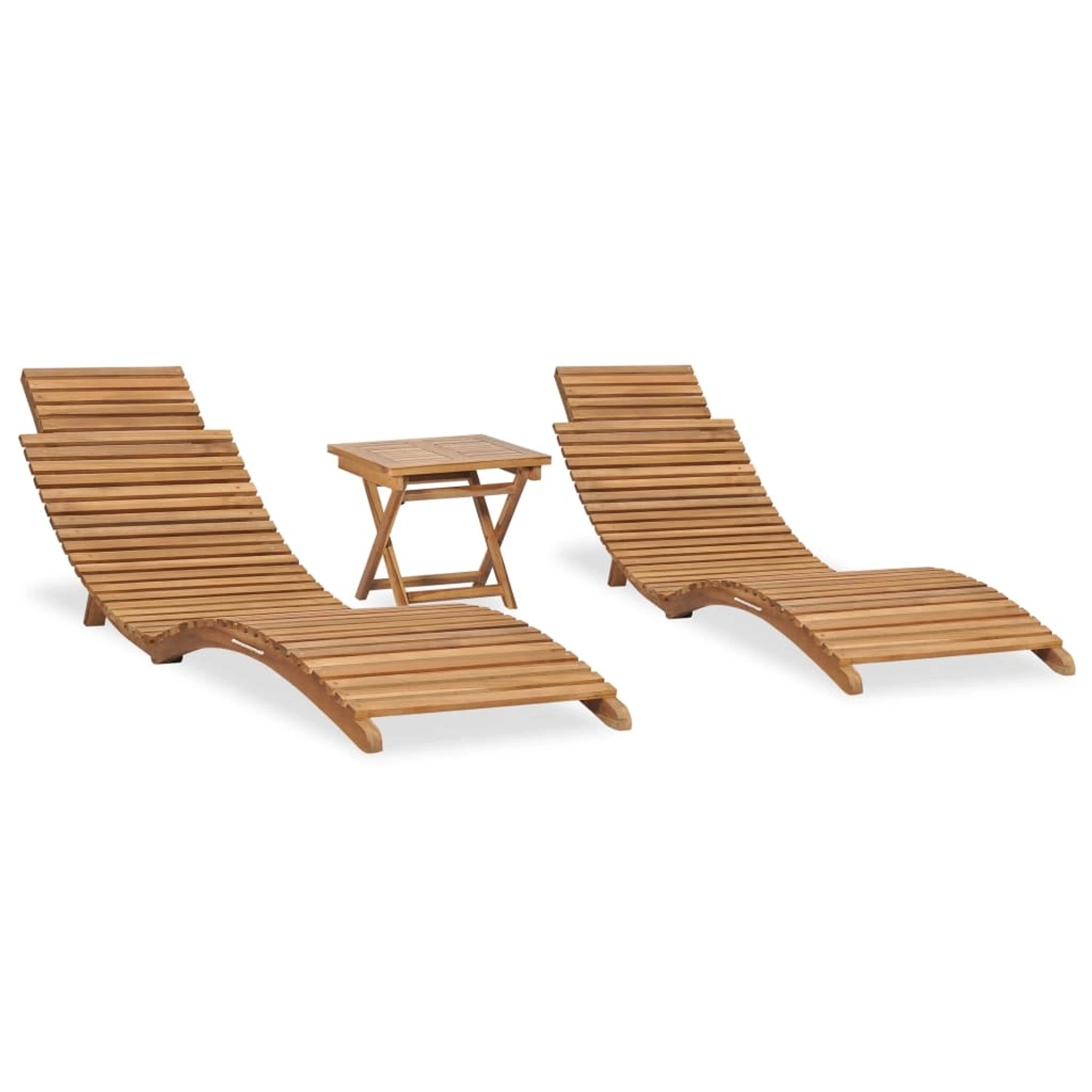 3-tlg. Garten-lounge-set Klappbar Massivholz Teak günstig online kaufen