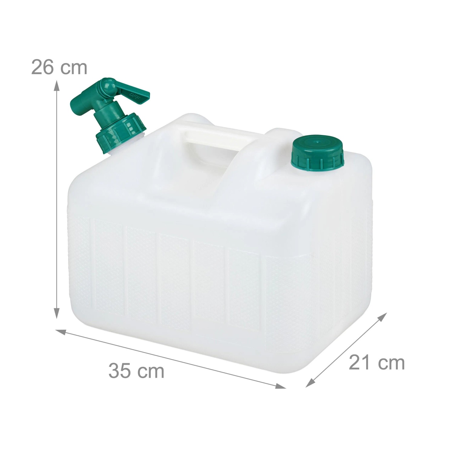 Relaxdays Wasserkanister Kunststoff Weiß BPA-frei mit Hahn 10 l_4