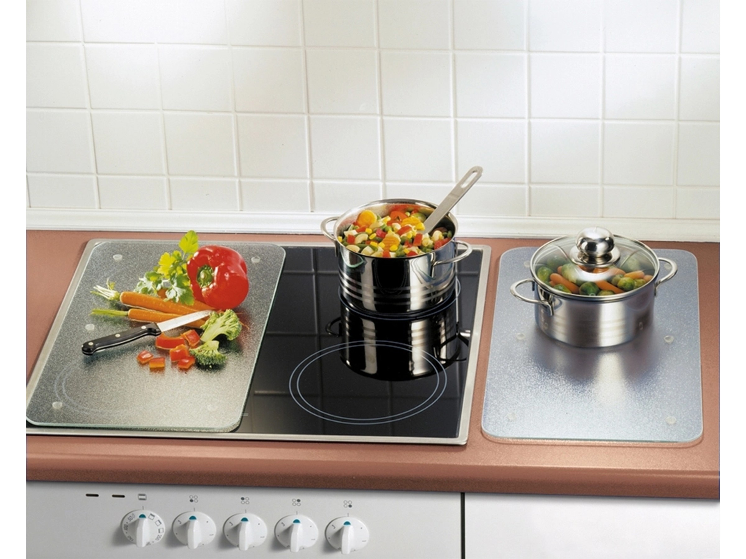 Herdabdeckplatte 71x51cm - Hitzebeständige Ceranfeld Schutzmatte